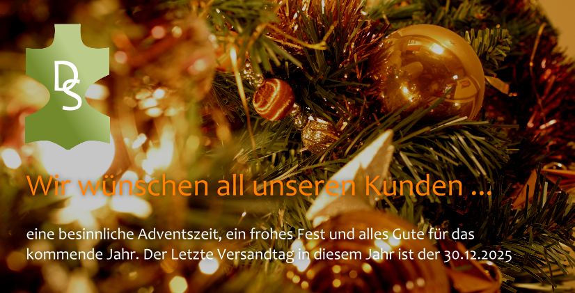 DS-Leder & Sattlerbedarf - Frohe Weihnachten DS-Leder & Sattlerbedarf - Frohe Weihnachten