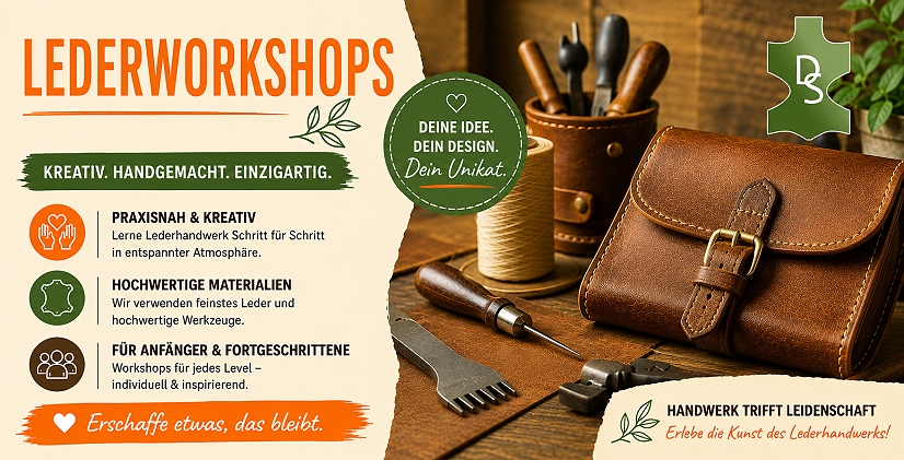 DS-Leder & Sattlerbedarf - Workshops & Lederkurse