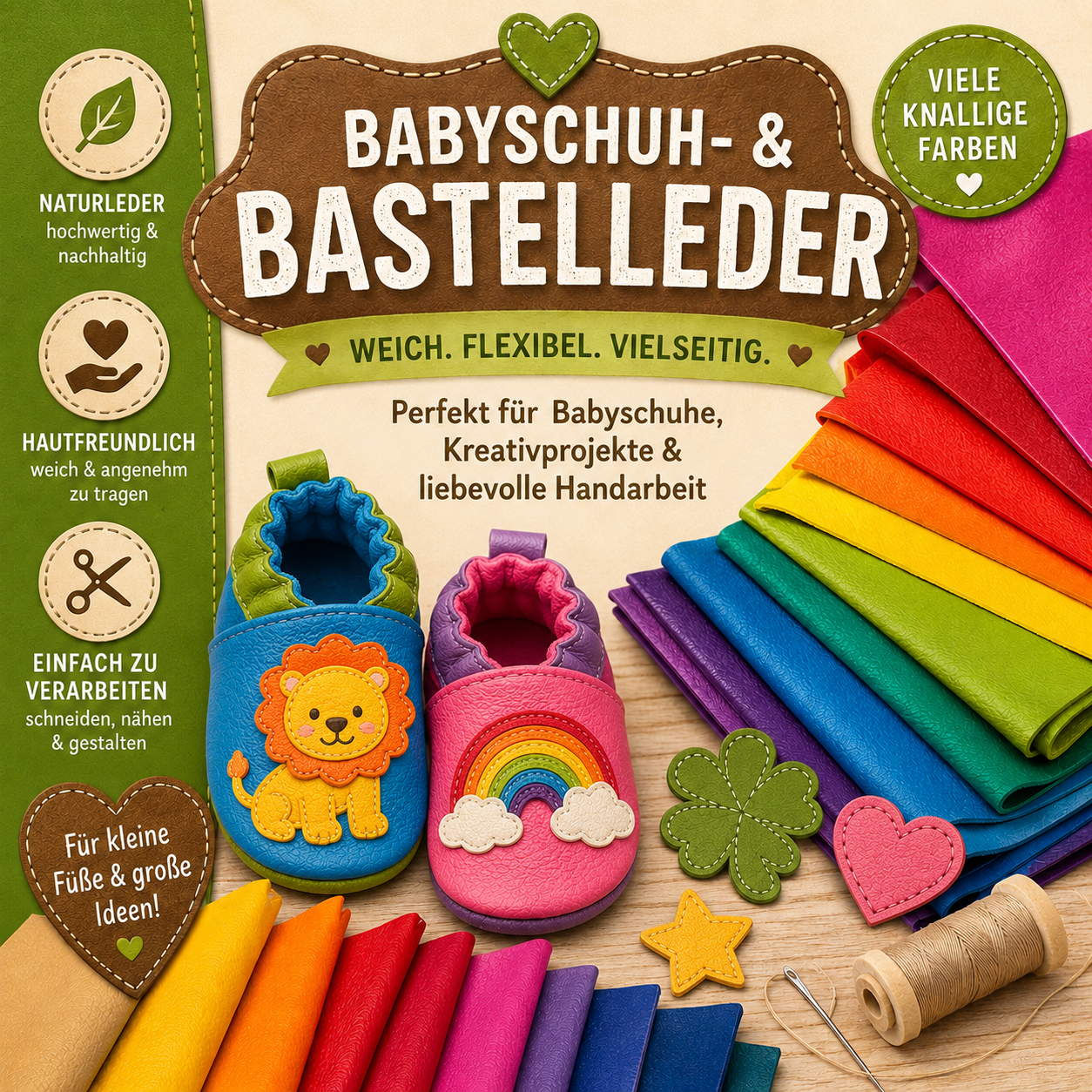 Bastelleder & Babyschuhleder