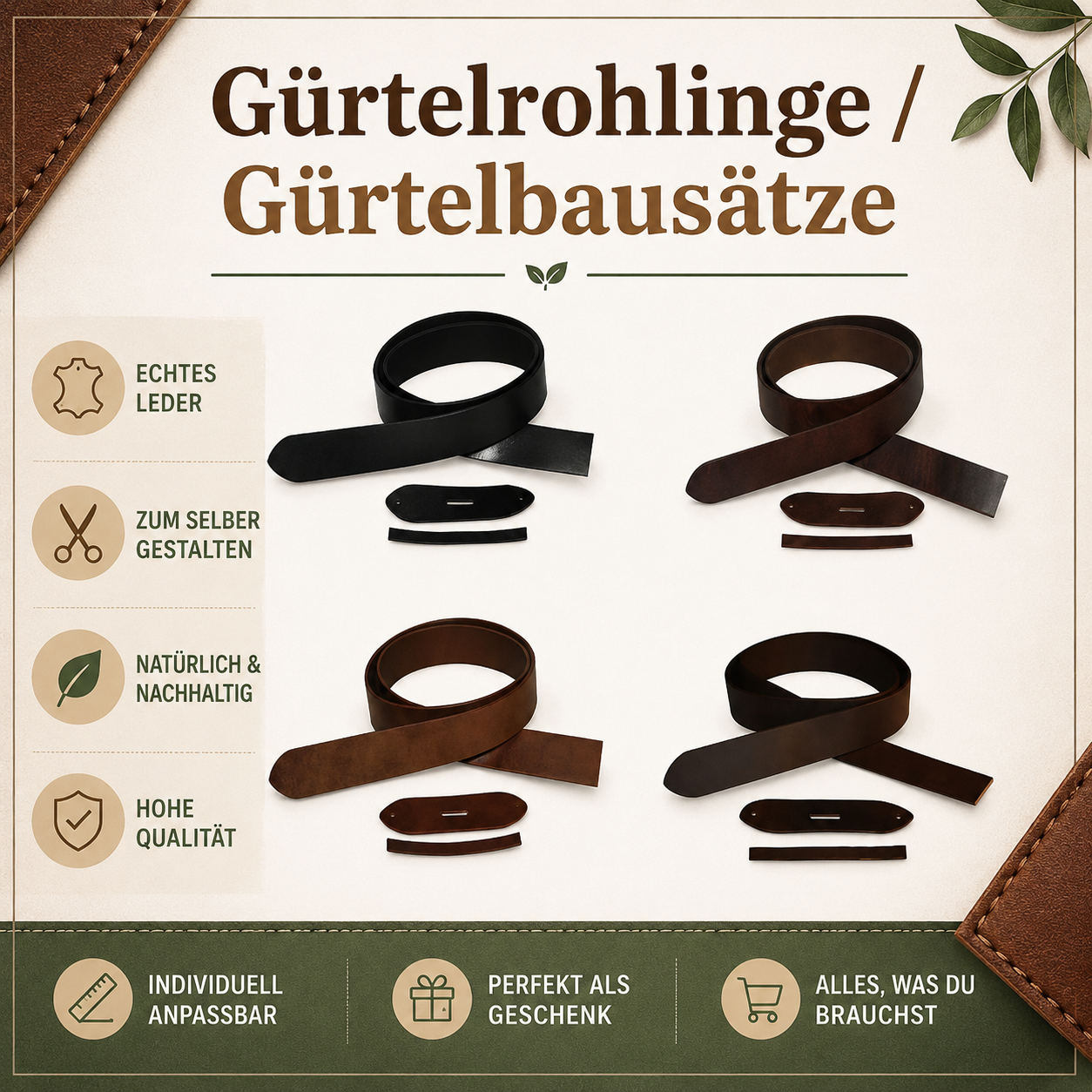 Gürtelrohlinge & Bausätze