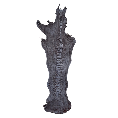 Straußenbeinleder - No. 02 - dunkelbraun gewischt