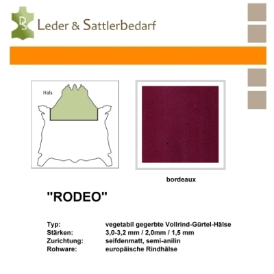 Vollrind-Gürtel-Hals Rodeo - bordeaux