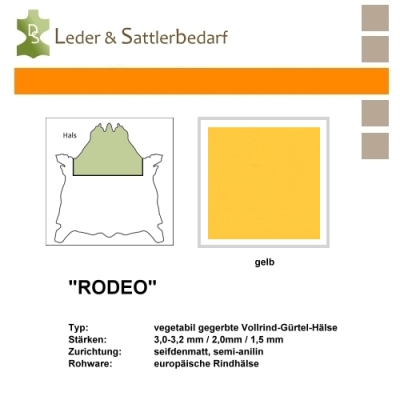 Vollrind-Gürtel-Hals Rodeo - gelb
