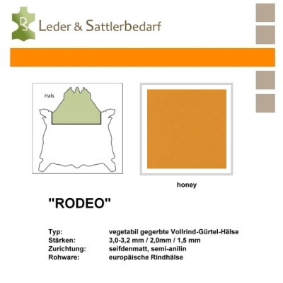 Vollrind-Gürtel-Hals Rodeo - honey