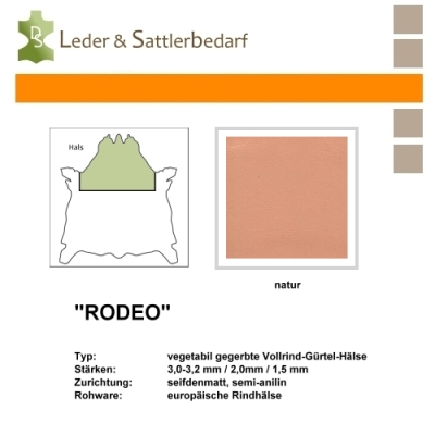 Vollrind-Gürtel-Hals Rodeo - natur