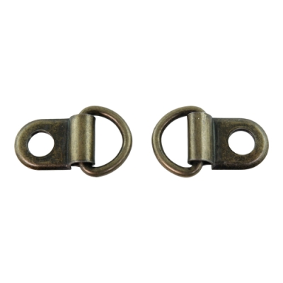 Schuhhaken mit beweglichem Ring - altmessing