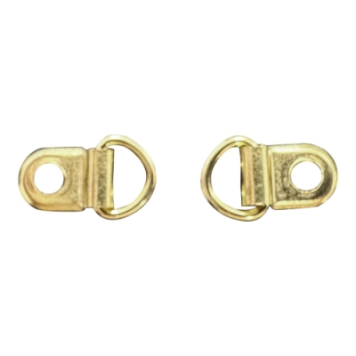 Schuhhaken mit beweglichem Ring - messingfarben