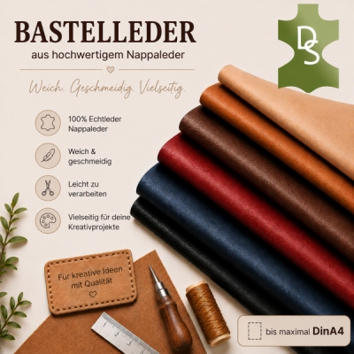 1kg Bastelleder, Lederreste bis max. DIN A4
