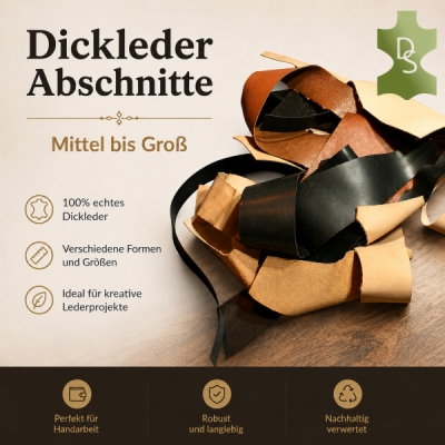 Dickleder Abschnitte mittel bis groß