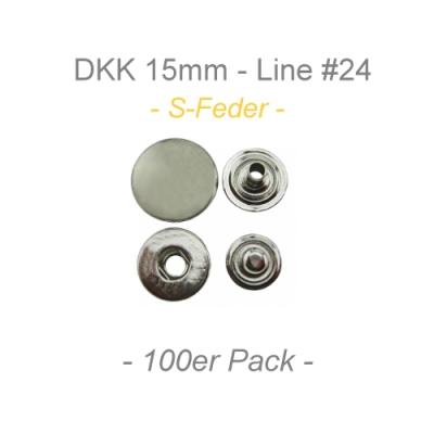 Druckknöpfe 15mm - S-Feder - silber - 100er Pack - ECO