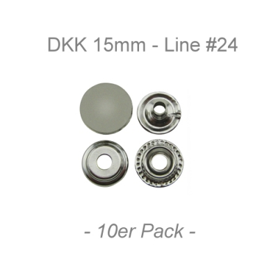 Druckknöpfe 15mm - Line #24 - silber - 10er Pack