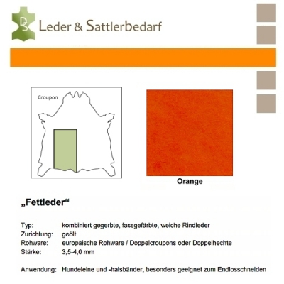 Fettleder Croupon - orange
