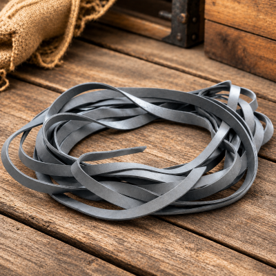 Fettleder Endlosriemen - 16mm - grau