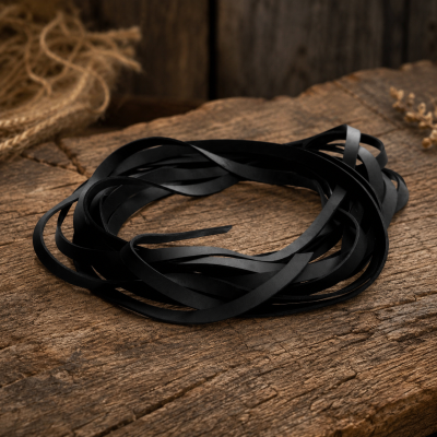 Fettleder Endlosriemen - 20mm - schwarz