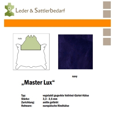 Vollrind-Gürtel-Hals Master Lux - navy