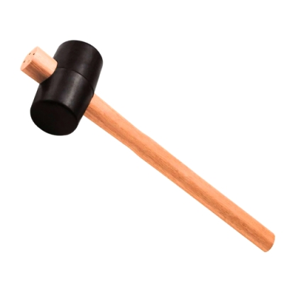 Gummihammer mit stabilem Holzgriff