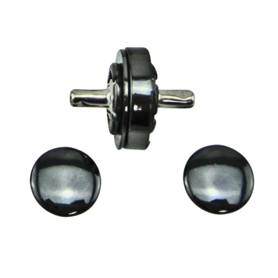 Magnetverschluss Ø 18mm mit Nieten - gunmetal