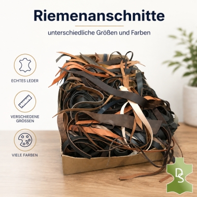 Riemenanschnitte unterschiedliche Größen und Farben - ca. 1,5kg