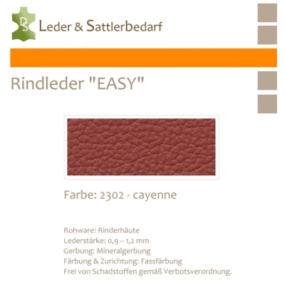 Rind-Möbelleder EASY - 2302 cayenne