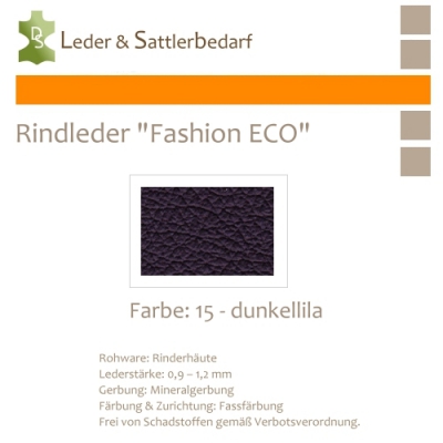 Rindleder Fashion-ECO - 1/4 Haut - 15 dunkellila