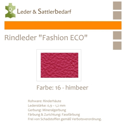 Rindleder Fashion-ECO - 1/4 Haut - 16 himbeer