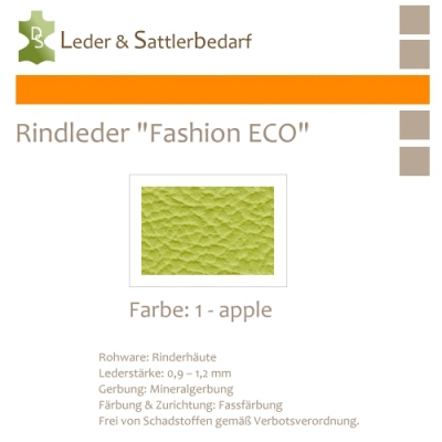 Rindleder Fashion-ECO - 1/4 Haut - 1 apple