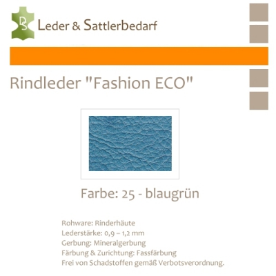 Rindleder Fashion-ECO - 1/4 Haut - 25 blaugrün