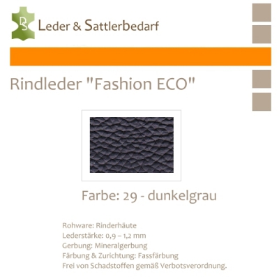 Rindleder Fashion-ECO - 1/4 Haut - 29 dunkelgrau