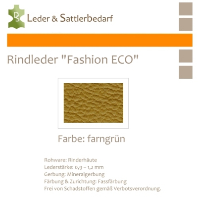 Rindleder Fashion-ECO - 1/4 Haut - 3 farngrün