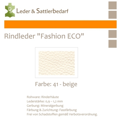 Rindleder Fashion-ECO - 1/2 Haut - 41 beige