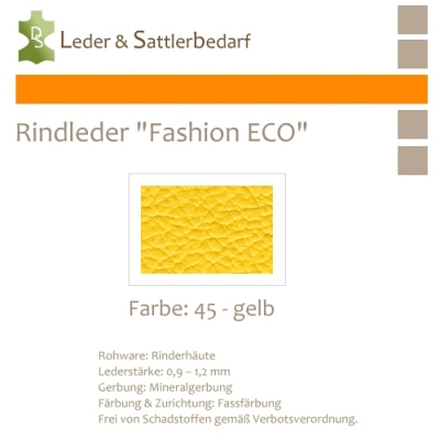 Rindleder Fashion-ECO - 1/2 Haut - 45 gelb