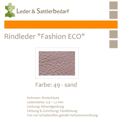 Rindleder Fashion-ECO - 1/4 Haut - 49 sand
