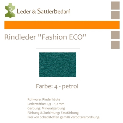 Rindleder Fashion-ECO - 1/4 Haut - 4 petrol