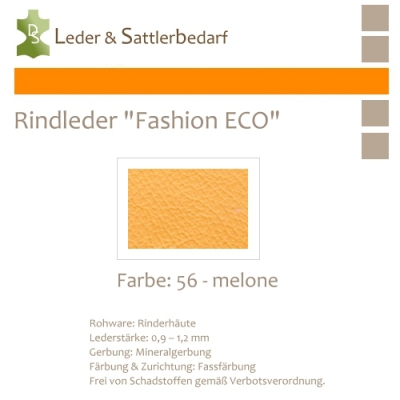 Rindleder Fashion-ECO - 1/4 Haut - 56 melone