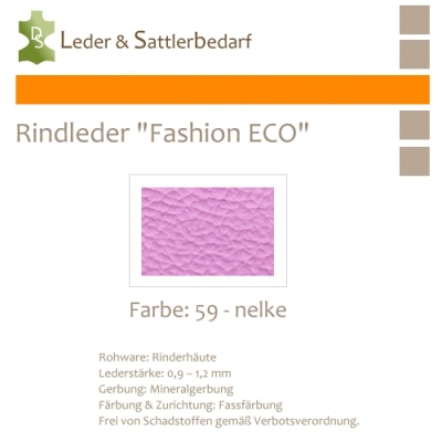 Rindleder Fashion-ECO - 1/4 Haut - 59 nelke