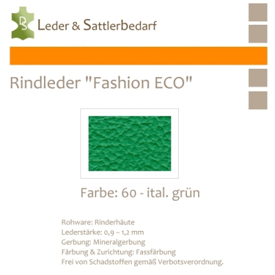 Rindleder Fashion-ECO - 1/2 Haut - 60 ital. grün
