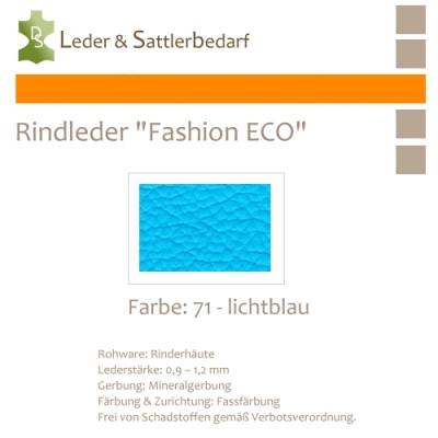 Rindleder Fashion-ECO - 1/4 Haut - 71 lichtblau