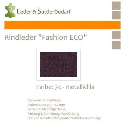 Rindleder Fashion-ECO - 1/4 Haut - 74 metalliclila