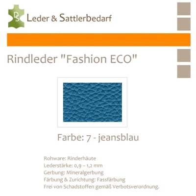 Rindleder Fashion-ECO - 1/4 Haut - 7 jeansblau
