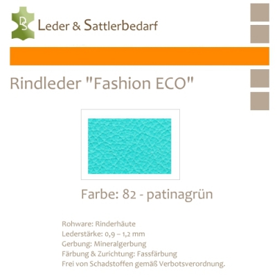 Rindleder Fashion-ECO - 1/4 Haut - 82 patinagrün