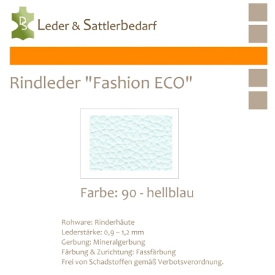 Rindleder Fashion-ECO - 1/4 Haut - 90 hellblau