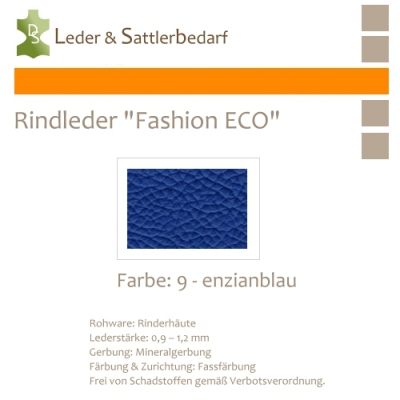 Rindleder Fashion-ECO - 1/4 Haut - 9 enzianblau