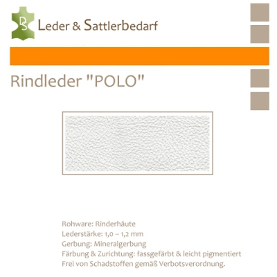 Rind-Möbelleder POLO - 7502 bianco