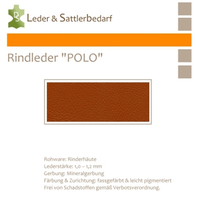 Rind-Möbelleder POLO - 7520 mattone