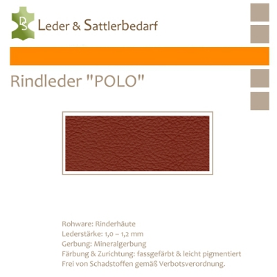 Rind-Möbelleder POLO - 7558 brickred