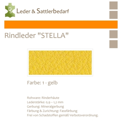 Rindleder STELLA - 40001 gelb - DinA3