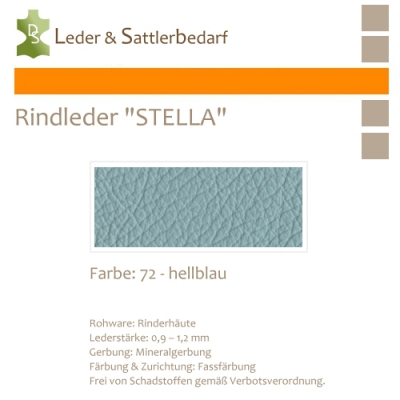 Rindleder STELLA - 72 hellblau - DinA2