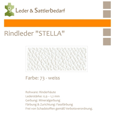 Rindleder STELLA - 73 weiß - DinA3