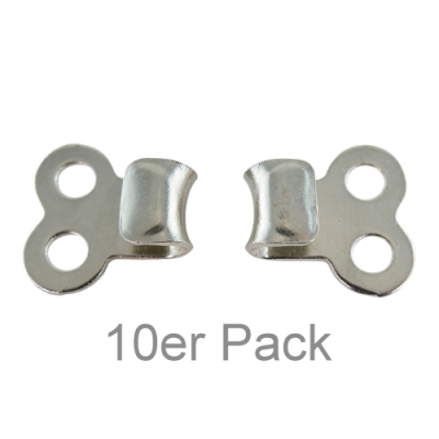 Schuhhaken zum Aufnieten - nickel - 10er Pack