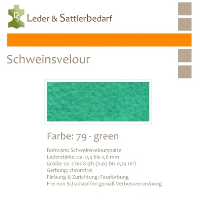 Schweinsvelour - green